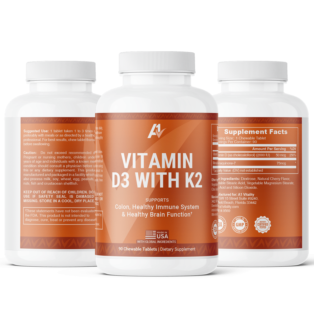 Vitamin D3 with K2 - A1 Vitality