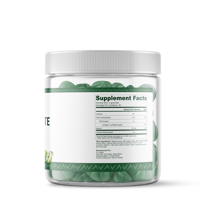 Creatine Monohydrate Gummies - Natural Apple Flavor