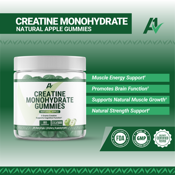 Creatine Monohydrate Gummies - Natural Apple Flavor