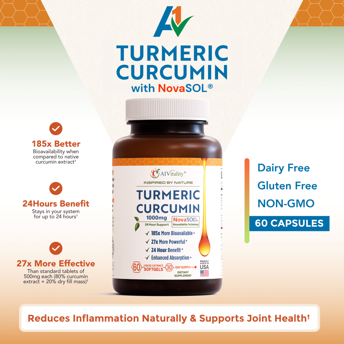 Turmeric Curcumin with NovaSOL® - A1 Vitality