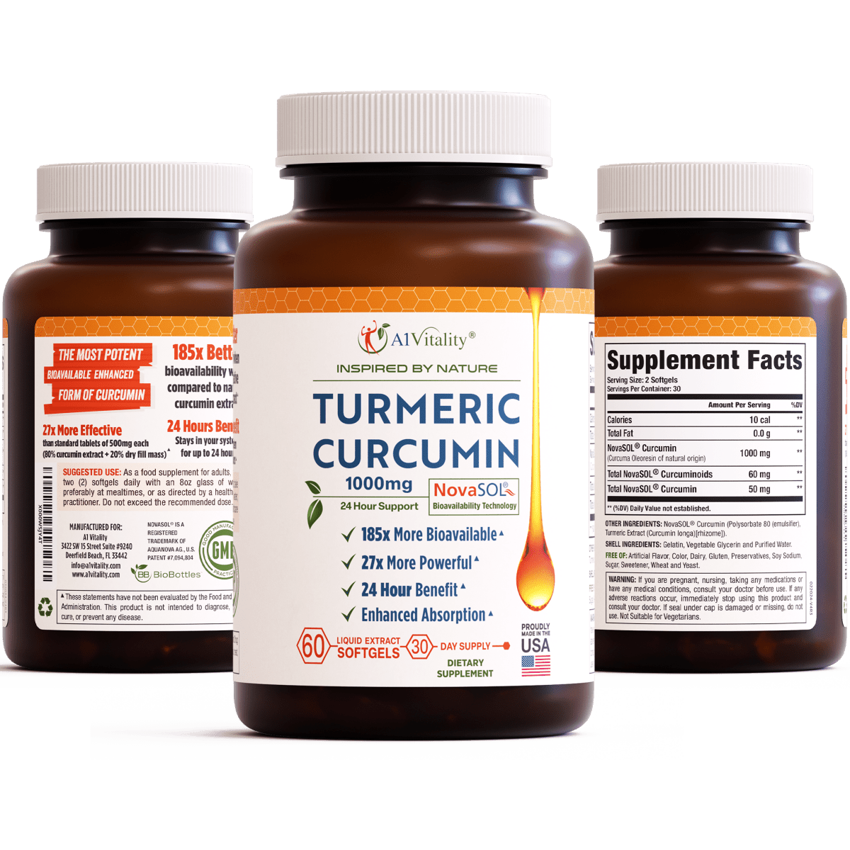 Turmeric Curcumin with NovaSOL® - A1 Vitality