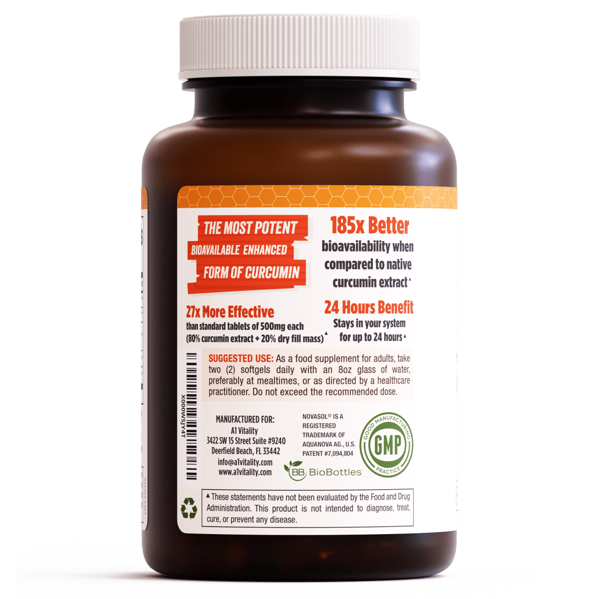 Turmeric Curcumin with NovaSOL® - A1 Vitality