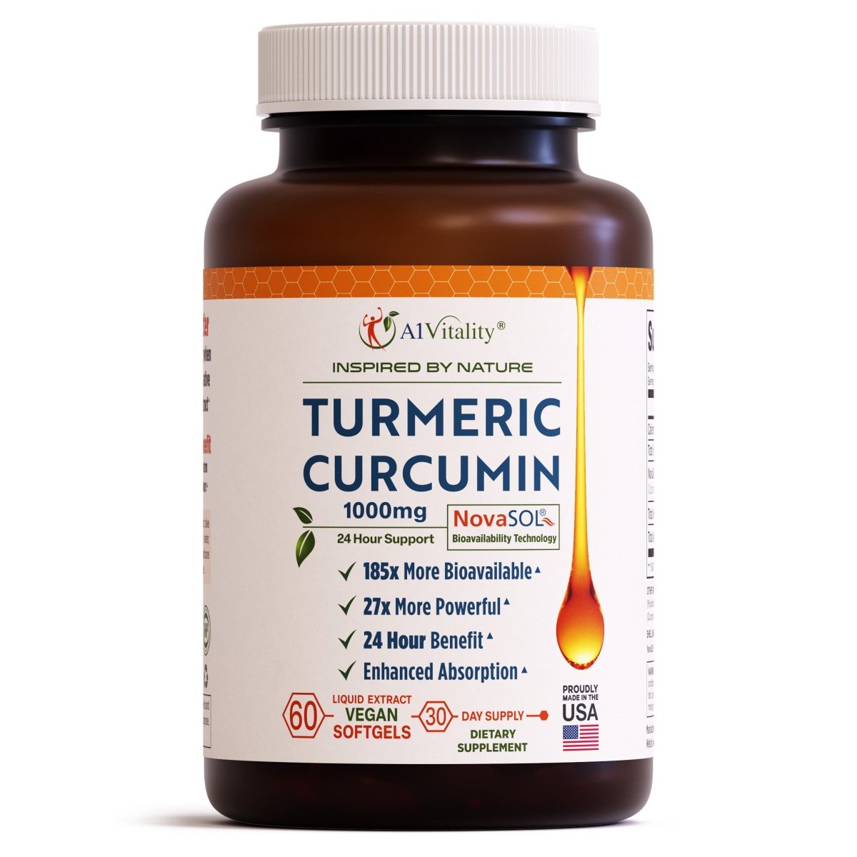 Vegan Turmeric Curcumin with NovaSOL® - A1 Vitality